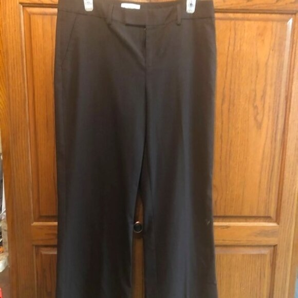 Calvin Klein Size 10 Brown pin stripe Pants - Picture 1 of 3
